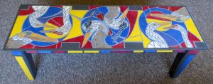 Big Birds Benched - Mosaic Interpretation Series - Bench