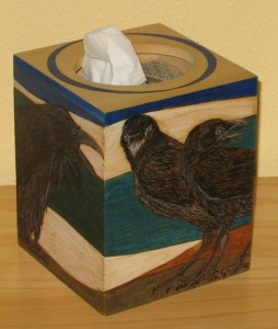 Crows - tissue box