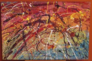 Pulvermacher -Aurora - Canvas - Paints, Stains - 24x36 - $350.00